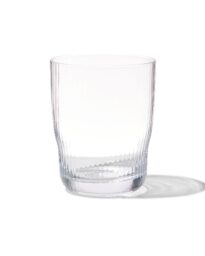 HEMA HEMA Waterglas Bergen Streep Reliëf 270ml (transparant)