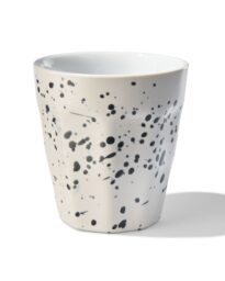 HEMA HEMA Espressomok 90ml Mirabeau Aardewerk Wit Spetters (wit)