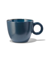 HEMA HEMA Mok 420ml Helsinki Reactief Glazuur Blauw (donkerblauw)
