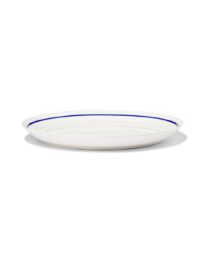 HEMA Ontbijtbord Ø21cm Tafelgenoten New Bone Wit Met Blauw (White)