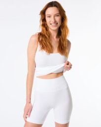 HEMA HEMA Licht Corrigerende Biker Hoge Taille Naadloos Katoen Wit (wit)