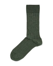 HEMA HEMA Herensokken Rib Wol Groen (groen)