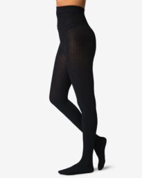 HEMA HEMA Dames Maillot 100denier Wol Zwart (zwart)
