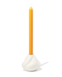 HEMA HEMA Kandelaar 9.2x9cm Keramiek Twist Crème (creme)