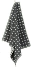 HEMA HEMA Keukendoek - 50 X 50 - Katoen - Grijs Kruisjes (donkergrijs)