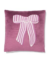 HEMA HEMA Kussen Strik 40x40cm Velours Rood (donkerpaars)