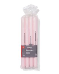 HEMA HEMA Lange Huishoudkaarsen Ø2.2x29 - 12 Stuks Lichtroze (lichtroze)