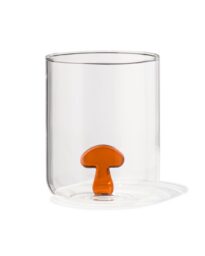 HEMA HEMA Glas Met Paddenstoel 450ml Herfst (terra)