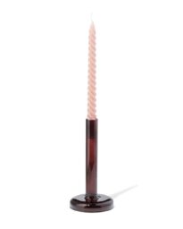HEMA HEMA Kandelaar 8.5x10cm Glas Bruin (bruin)