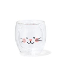 HEMA HEMA Glas Dubbelwandig 7.2x6.8cm Kat