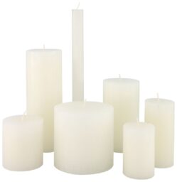 HEMA HEMA Rustieke Kaarsen Wit (wit)