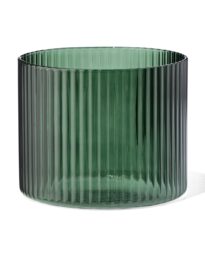HEMA Glas Voor Geurkaars S Ribbel Donkergroen (groen)