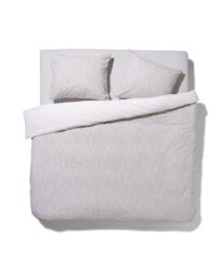 HEMA HEMA Dekbedovertrek - Zacht Katoen - 240 X 220 Cm - Wit Stip (wit)