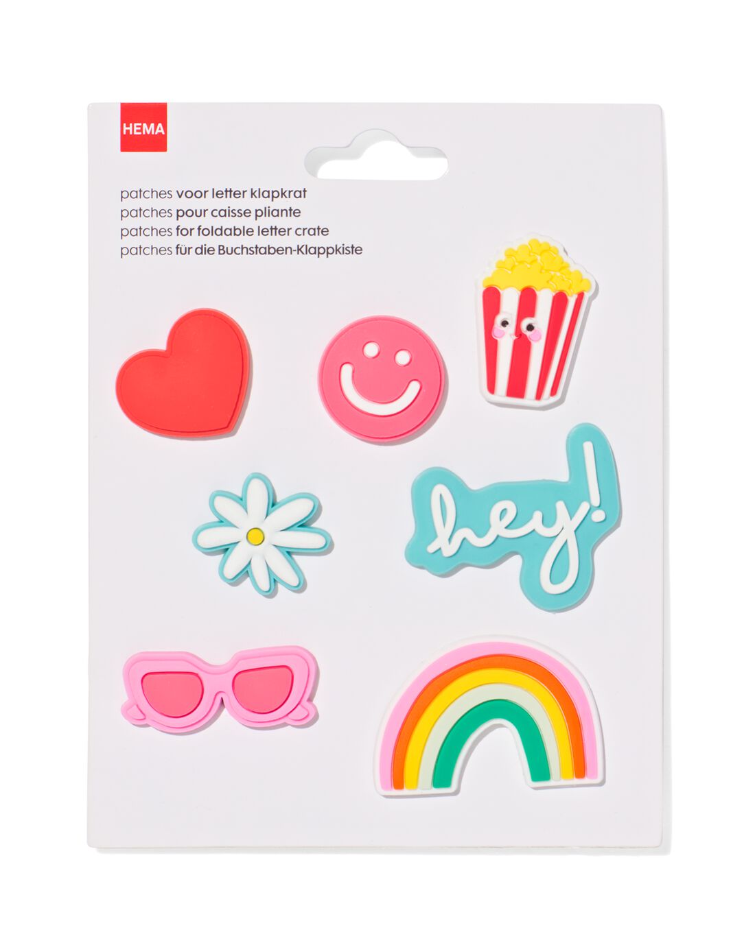 HEMA HEMA Patches Letter Klapkrat Vrolijk