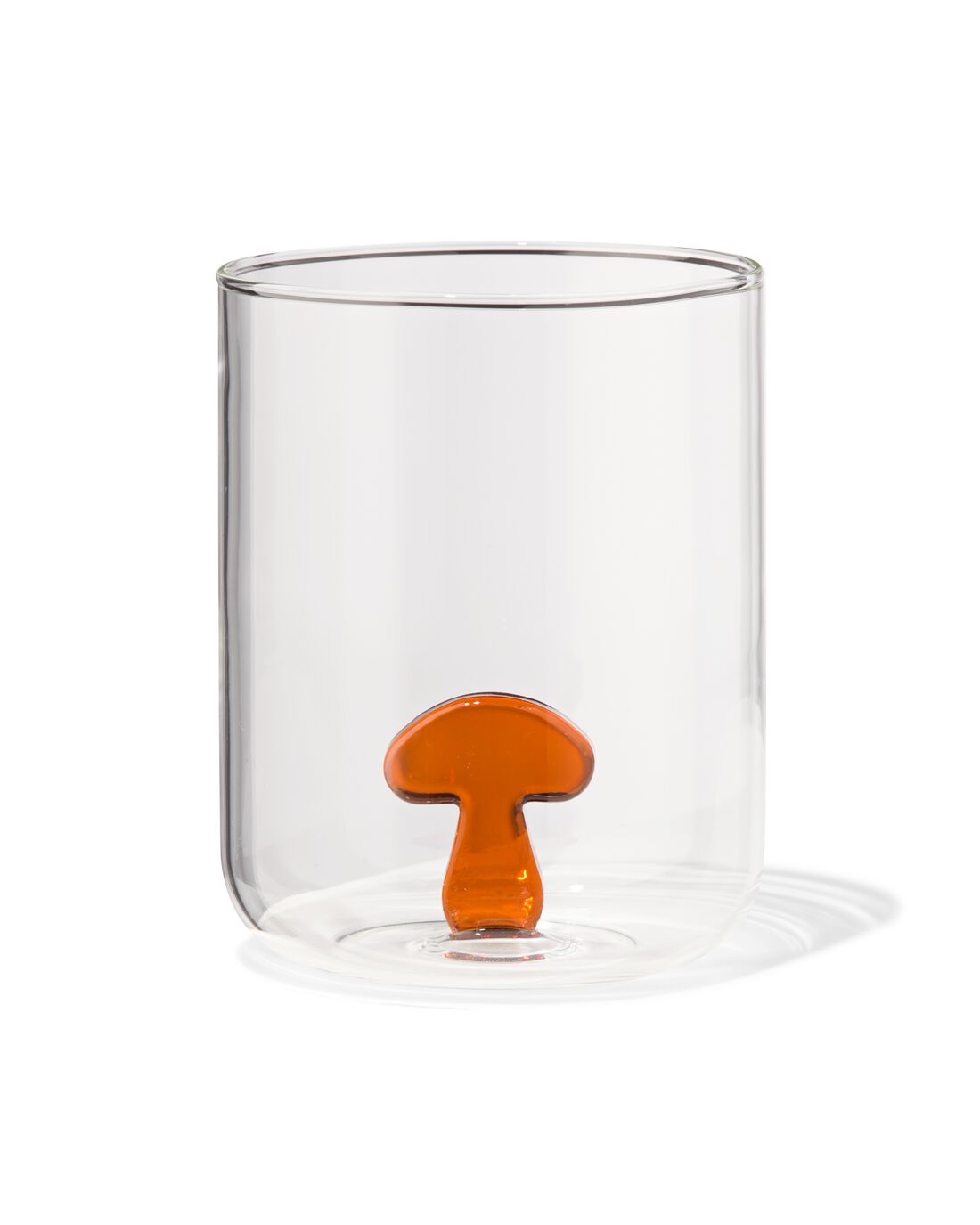HEMA HEMA Glas Met Paddenstoel 450ml Herfst (terra)