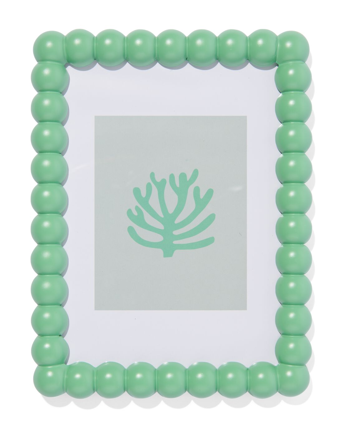 HEMA Fotolijst 15x20cm Groen Hout Bolletjes (felgroen)