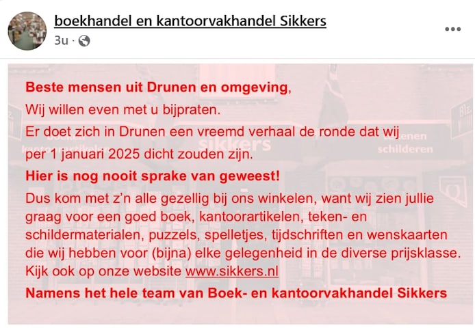 Boek- en Kantoorvakhandel Sikkers - Drunen