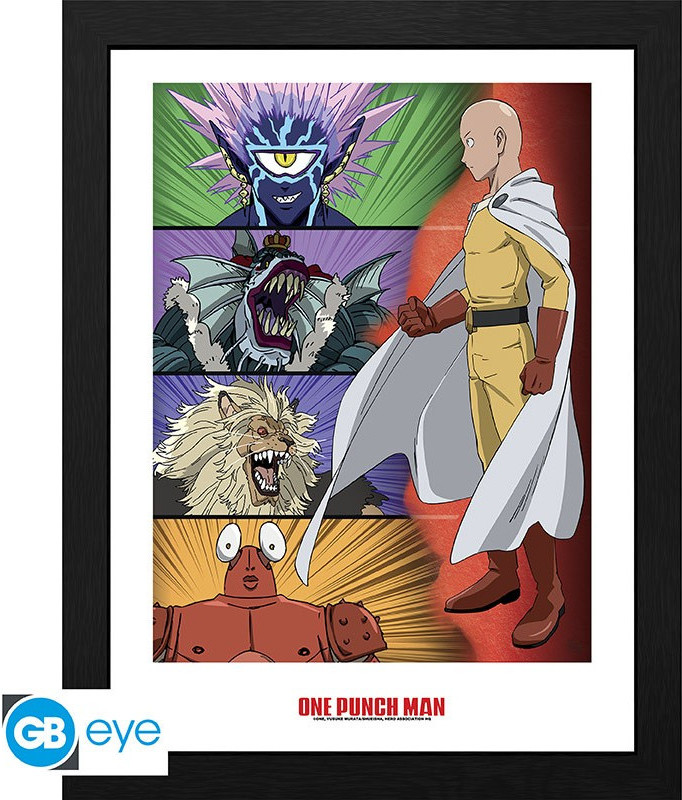 One Punch Man Framed Print - Ranking of villains