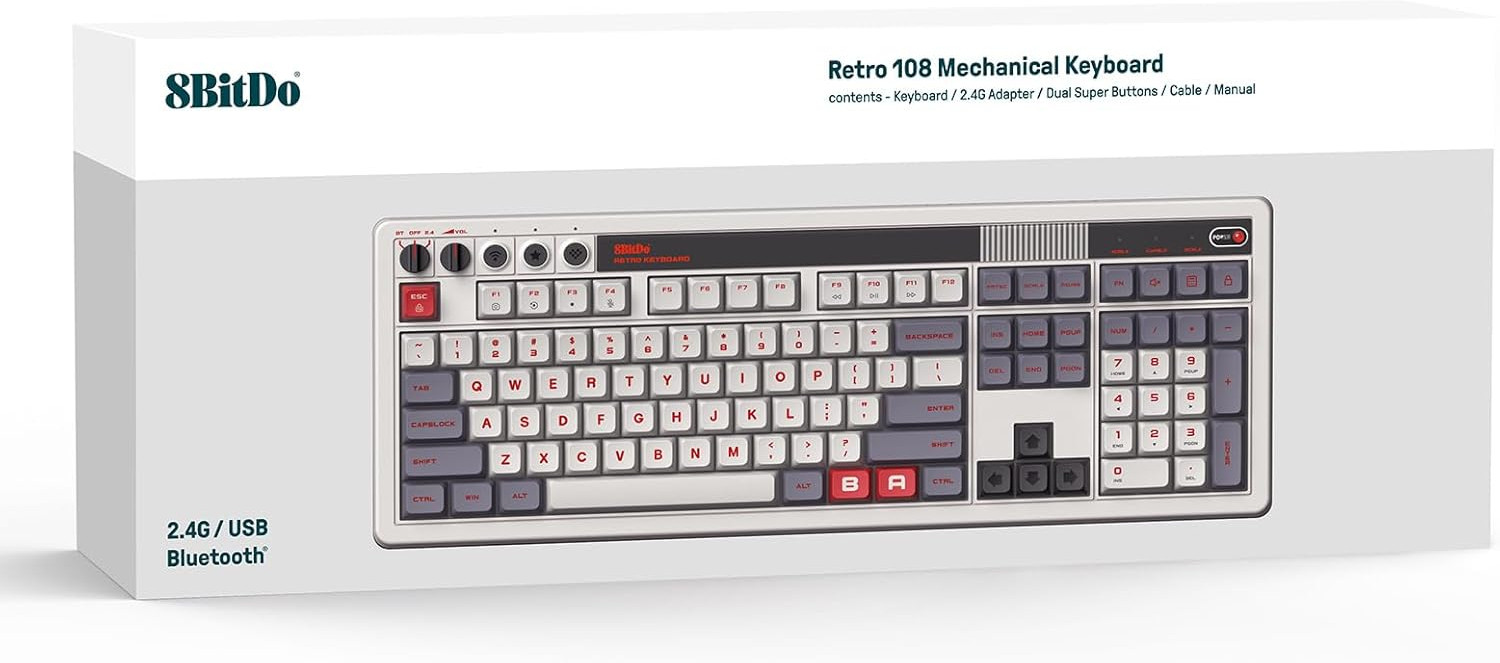 8BitDo Retro 108 Mechanical Keyboard N Edition