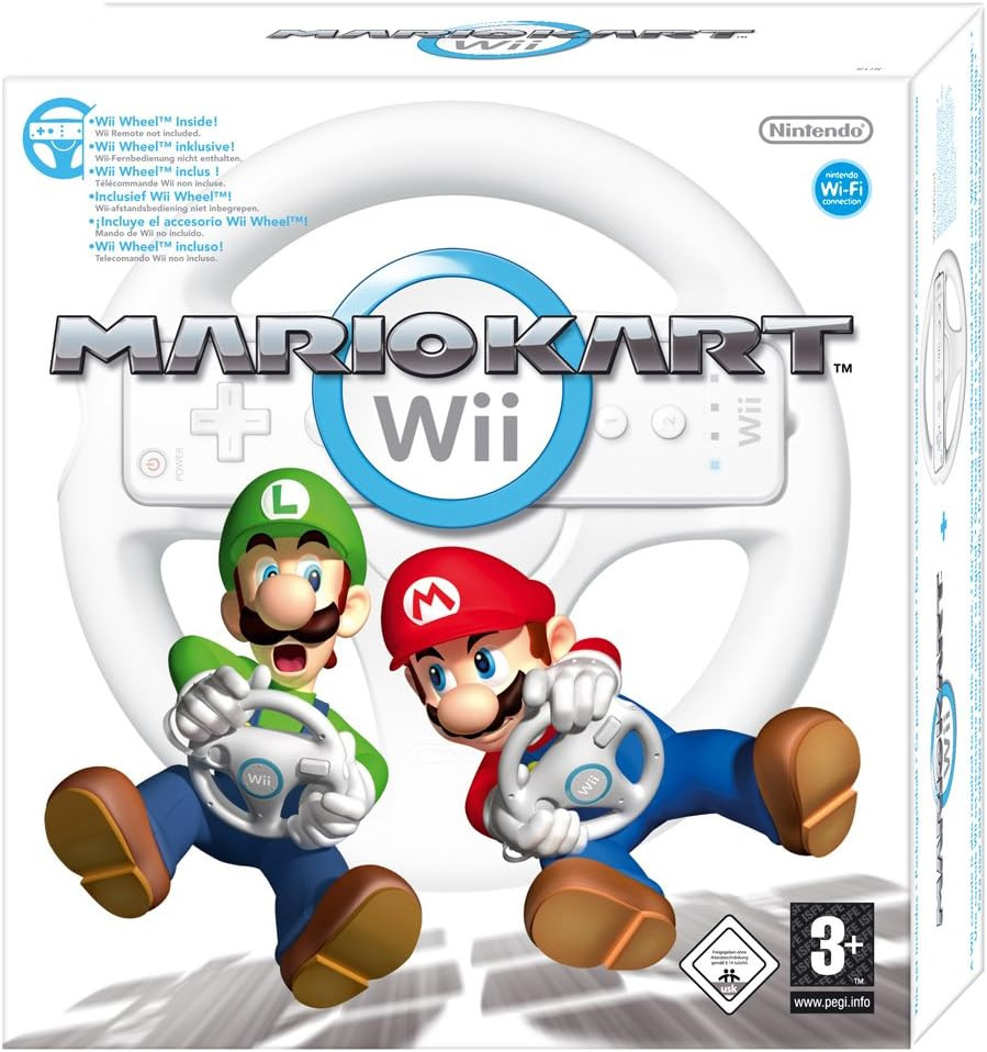 Mario Kart Wii + Wheel (boxed)