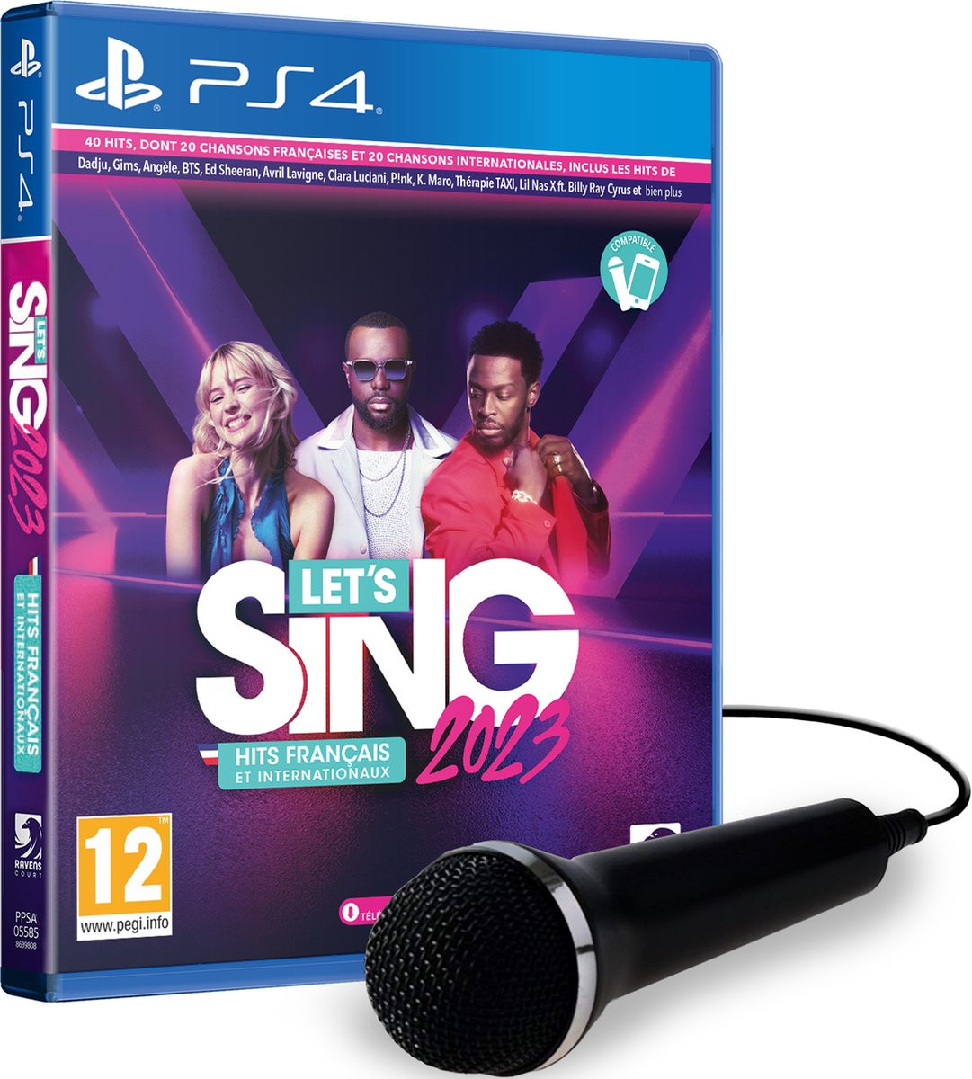 Let's Sing 2023 + 1 Microphone (verpakking Frans, game Engels)