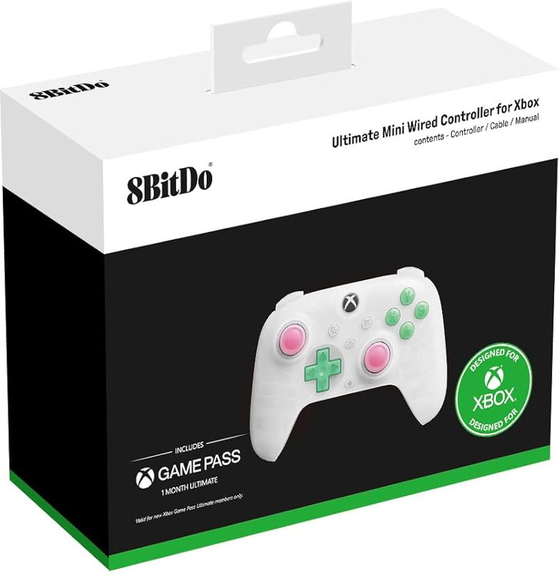 8BitDo Ultimate Mini Wired Controller - Translucent White
