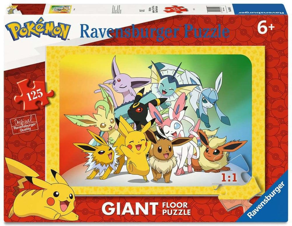 Pokémon Giant Floor Jigsaw Puzzle - Eeveelutions (125 pcs)