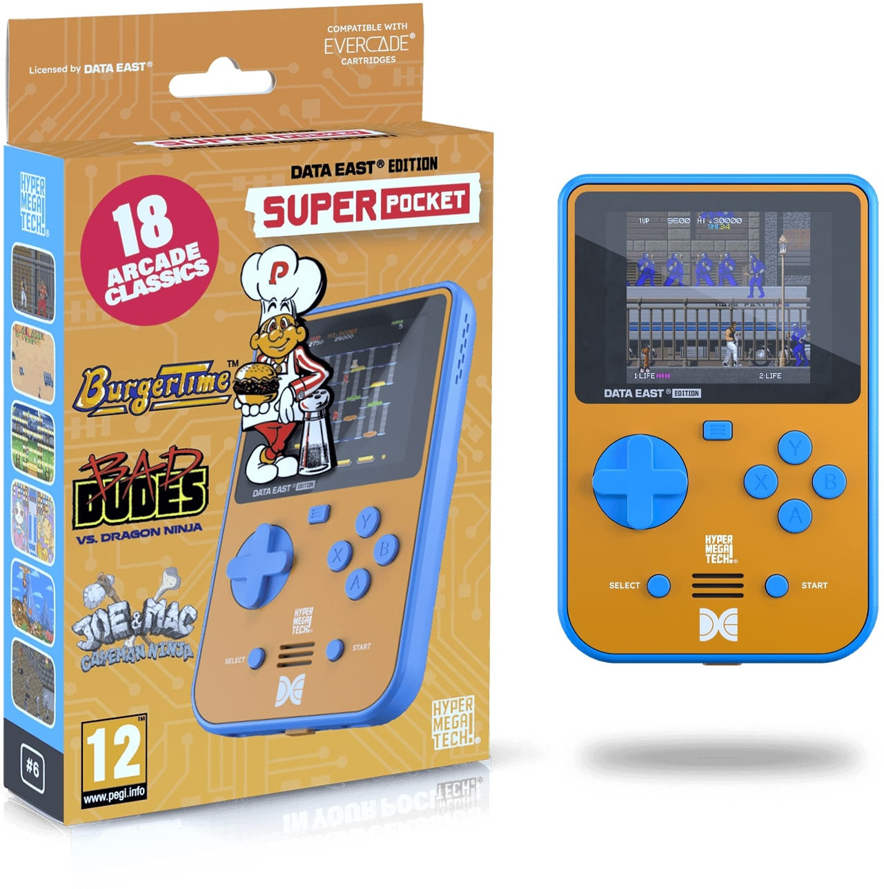 Super Pocket Gaming Handheld - Data East (18 games)