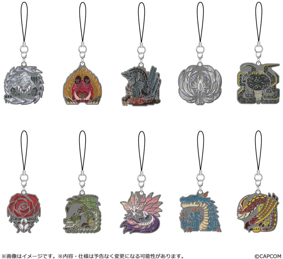 Monster Hunter Wilds Metal Keychains Icon Display Box - Vol. 2 (Complete Set)